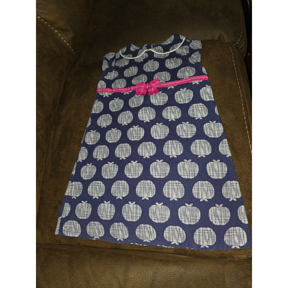 Gymboree charm class apple dress navy size 3t